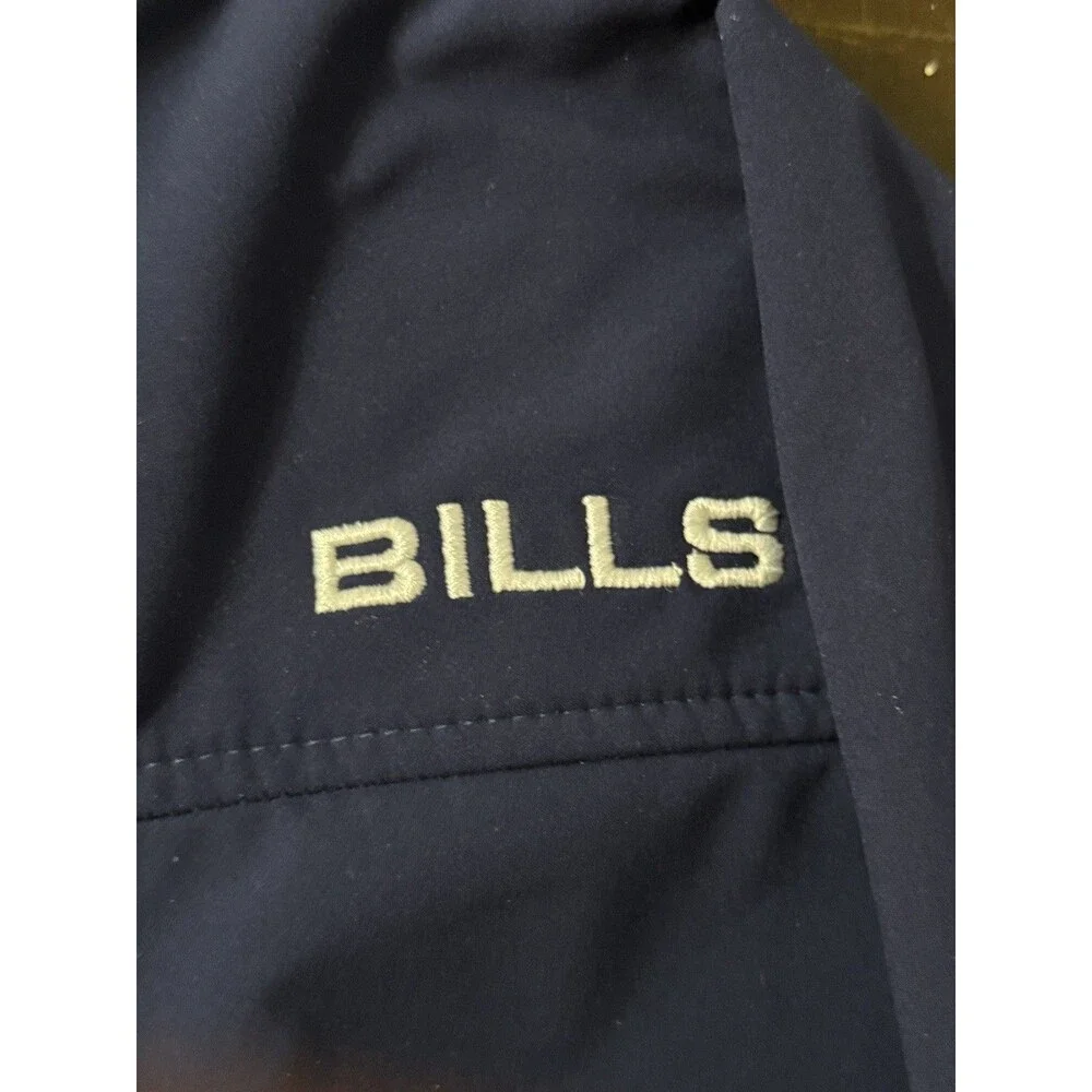 Vintage Buffalo Bills Hardshell Fleece Jacket Full Zip L Blue VTG NFL Y2K Coat